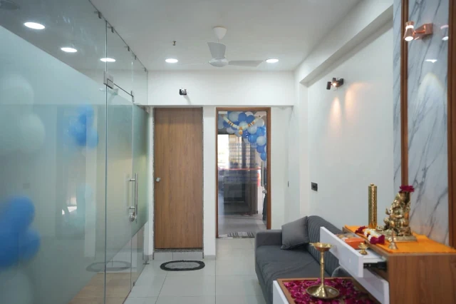 Sofa seating and corridor inside Disharth Dentistry